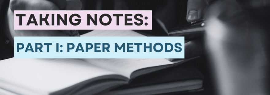 note taking methods for research paper