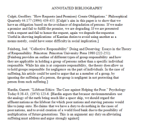 Example of an Annotated Bibliography
