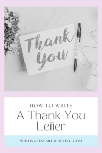how to write a thank you letter