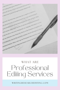 what are professional editing services?